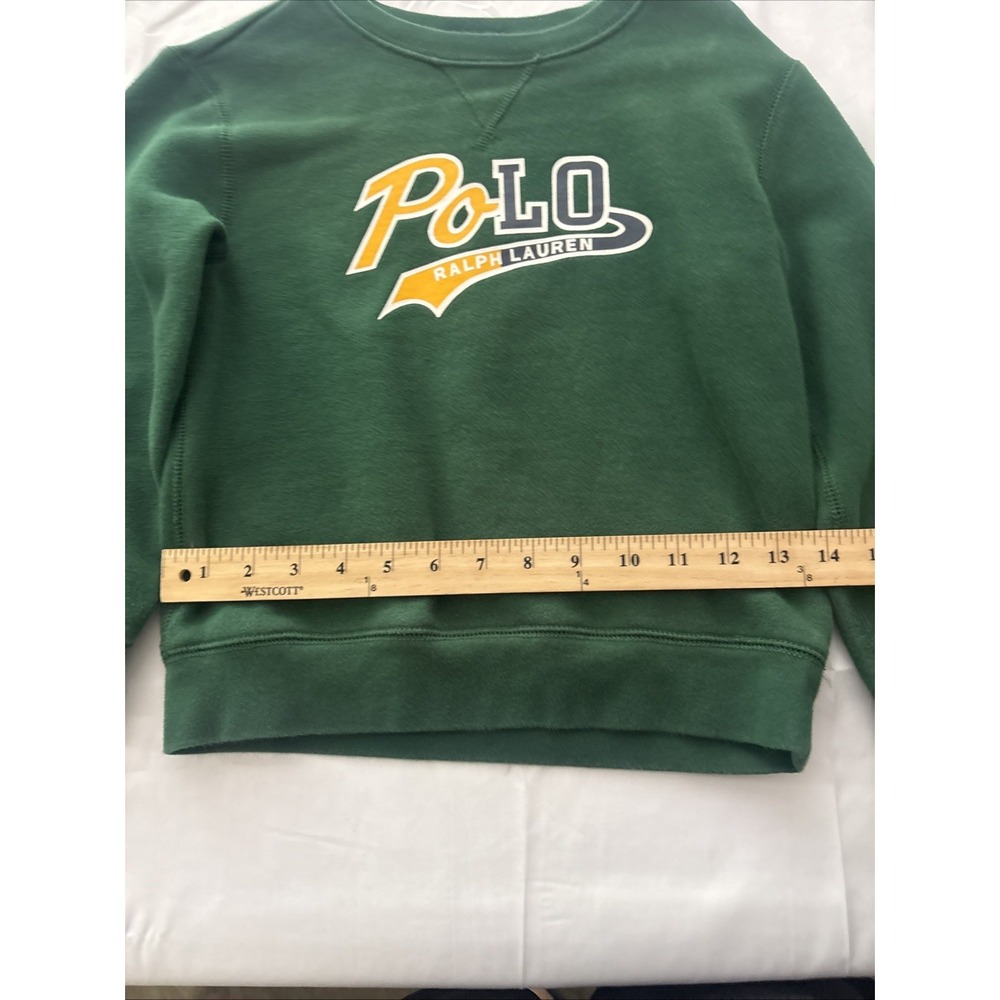 Polo Ralph Lauren Boys Dark Green Graphic Pullover Sweatshirt Size 7 - Picture 6 of 10